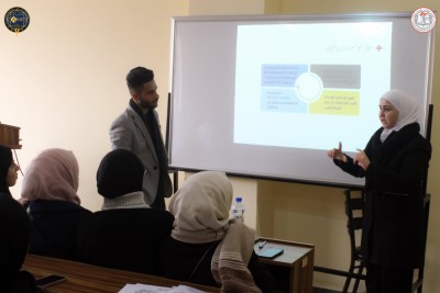 العروض التقديمية الأولية لطلابنا ضمن برنامج التحضيرات لمسابقة البحث العلمي الطلابية.