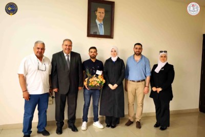 حصدت الجامعة المرتبة الخامسة في مسابقة البحث العلمي الطلابي التي أقيمت في جامعة دمشق.