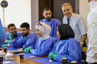 A laboratory workshop on the sidelines of the second scientific conference of the College of Dentistry, sponsored by Al-Najah Company and Lana Dent